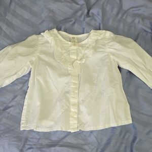 H&M Kids White Ruffle Blouse